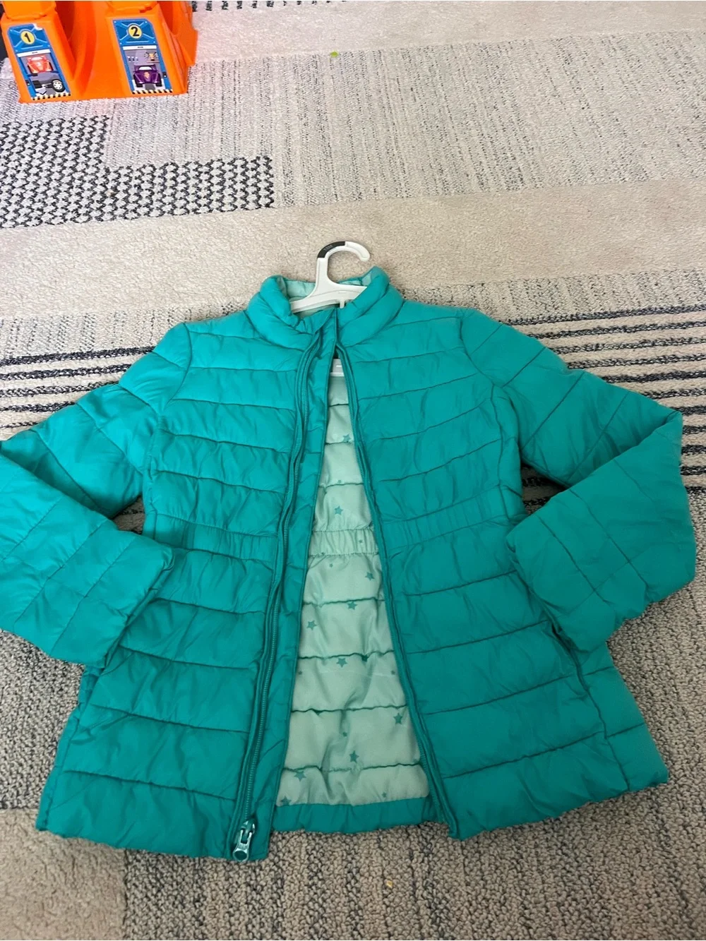 GAP Kids Teal Quilted Puffer Jacket